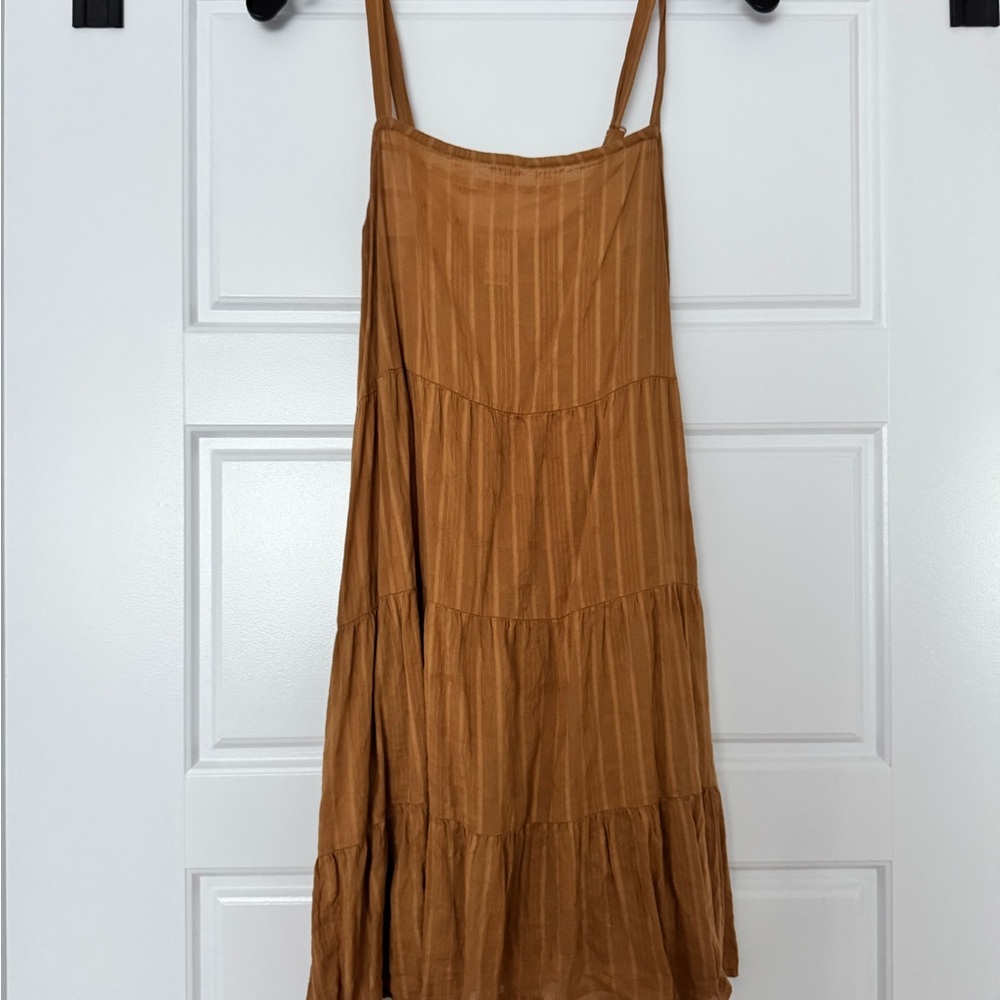 Old Navy Brown Striped Mini Dress